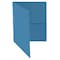 Gold Seal 2 Pkt Plastic Extra Heavyweight Folders Portfolio, High Sheen Reflective Finish, Lt. Blue, 12PK 86321 - alternate 5